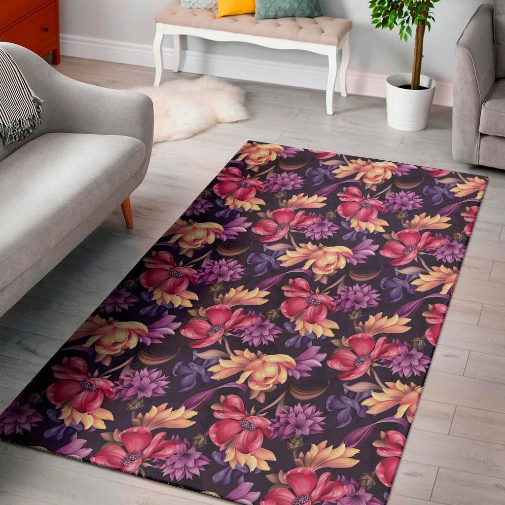 Wild Flower Print Area Rug Floor Decor wild flower print area rug floor decor 3942