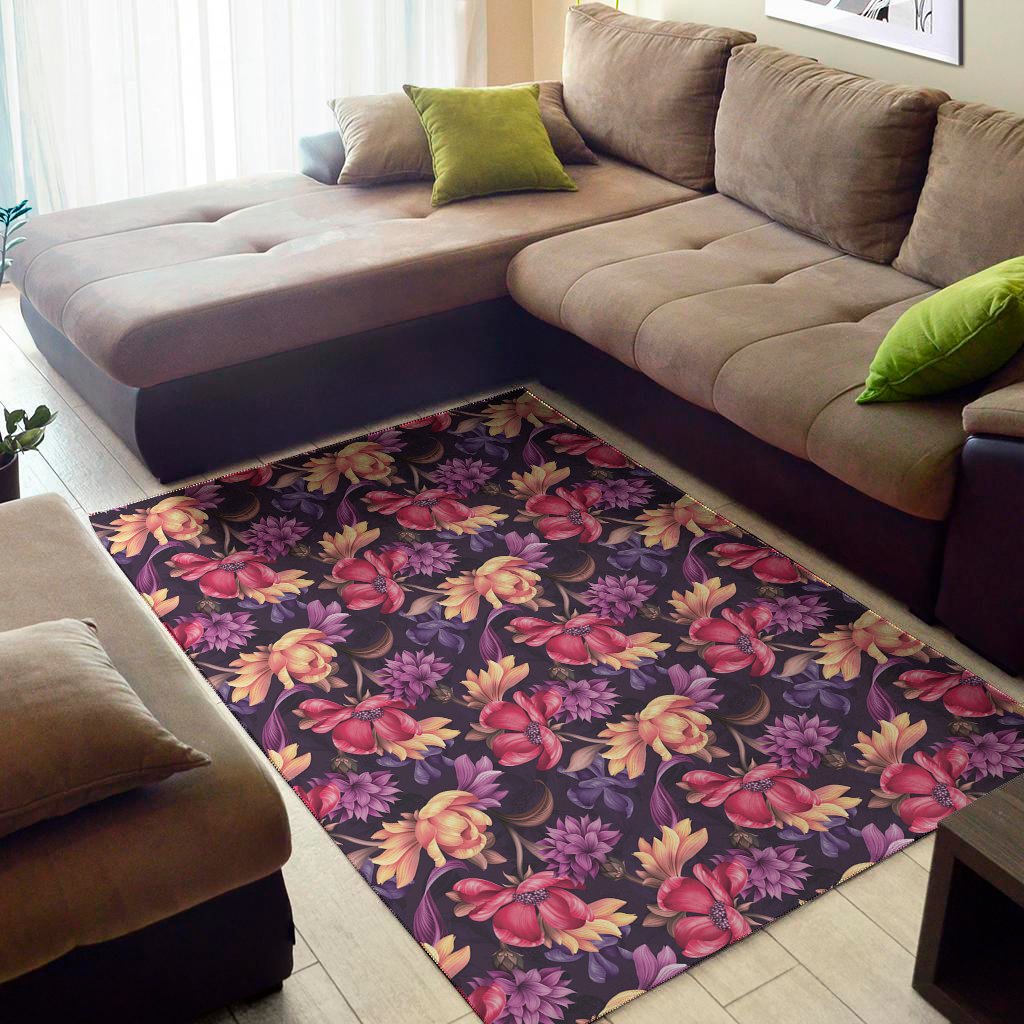 Wild Flower Print Area Rug Floor Decor wild flower print area rug floor decor 8313