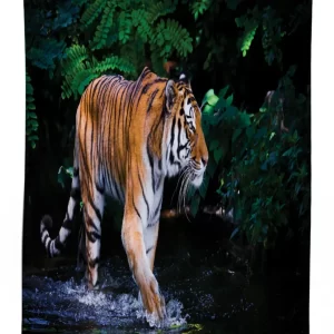wild jungle tiger tree 3d printed tablecloth table decor 4872
