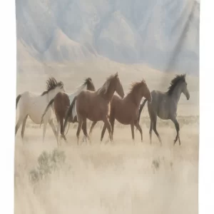 wild mustang horses art 3d printed tablecloth table decor 5869
