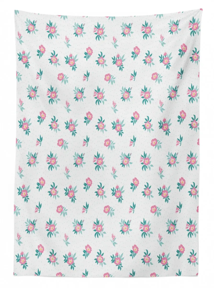 Wild Roses Petal In Vintage 3D Printed Tablecloth Table Decor wild roses petal in vintage 3d printed tablecloth table decor 3836