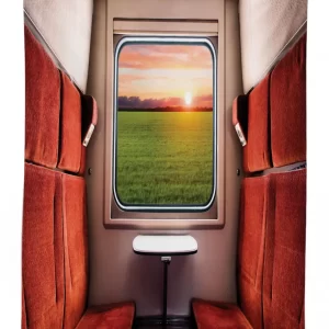 window railroad travel 3d printed tablecloth table decor 7557