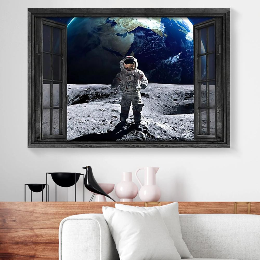 Window View Astronaut Canvas Prints - Wall Art Decor window view astronaut canvas prints wall art decor 1431