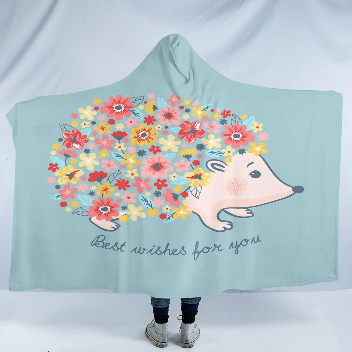 Wishful Hedgehog SW1620 Hooded Blanket Cloak Blanket wishful hedgehog sw1620 hooded blanket cloak blanket 7829