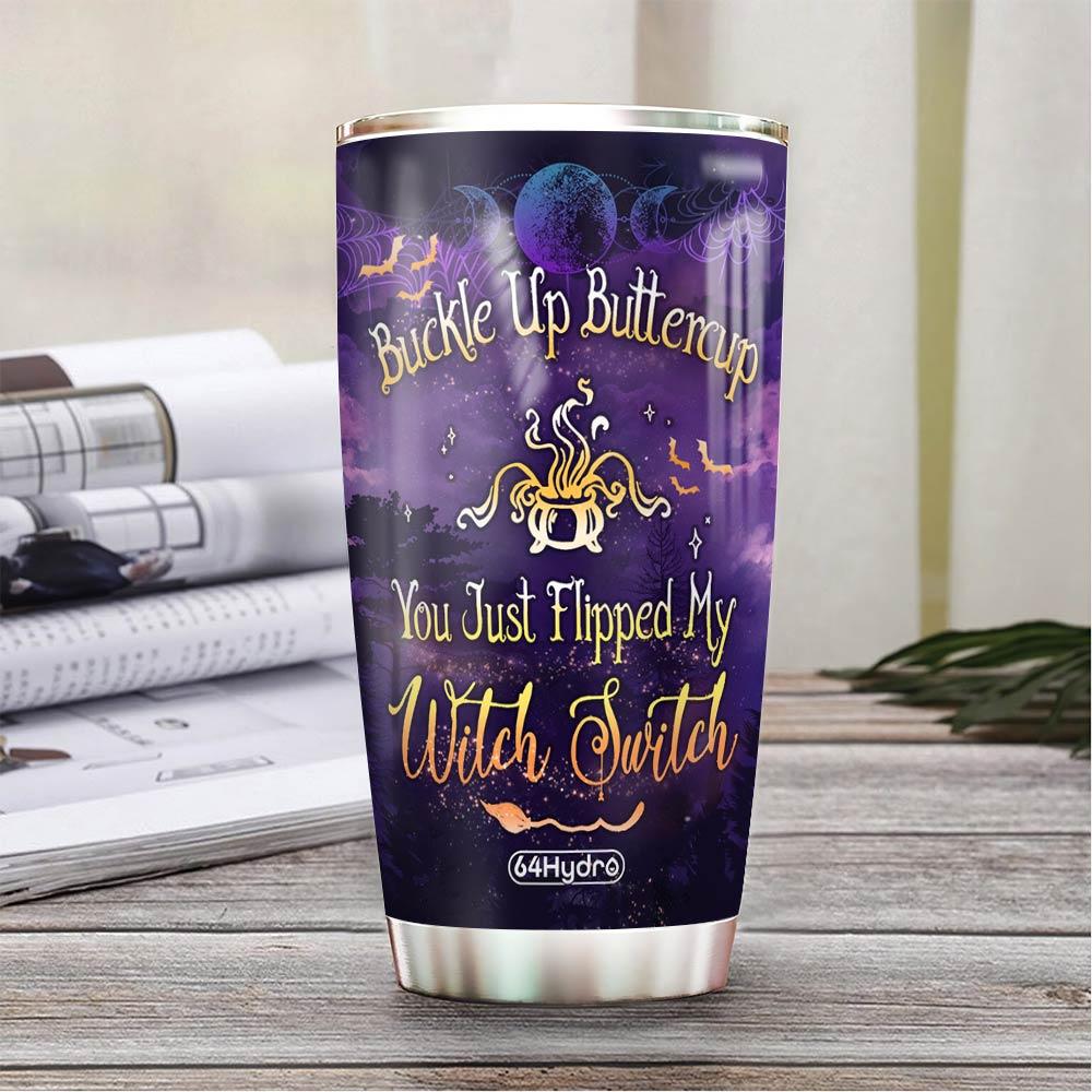 WIT Buckle Up Buttercup Cat Personalized Stainless Steel Tumbler wit buckle up buttercup cat personalized stainless steel tumbler 3275