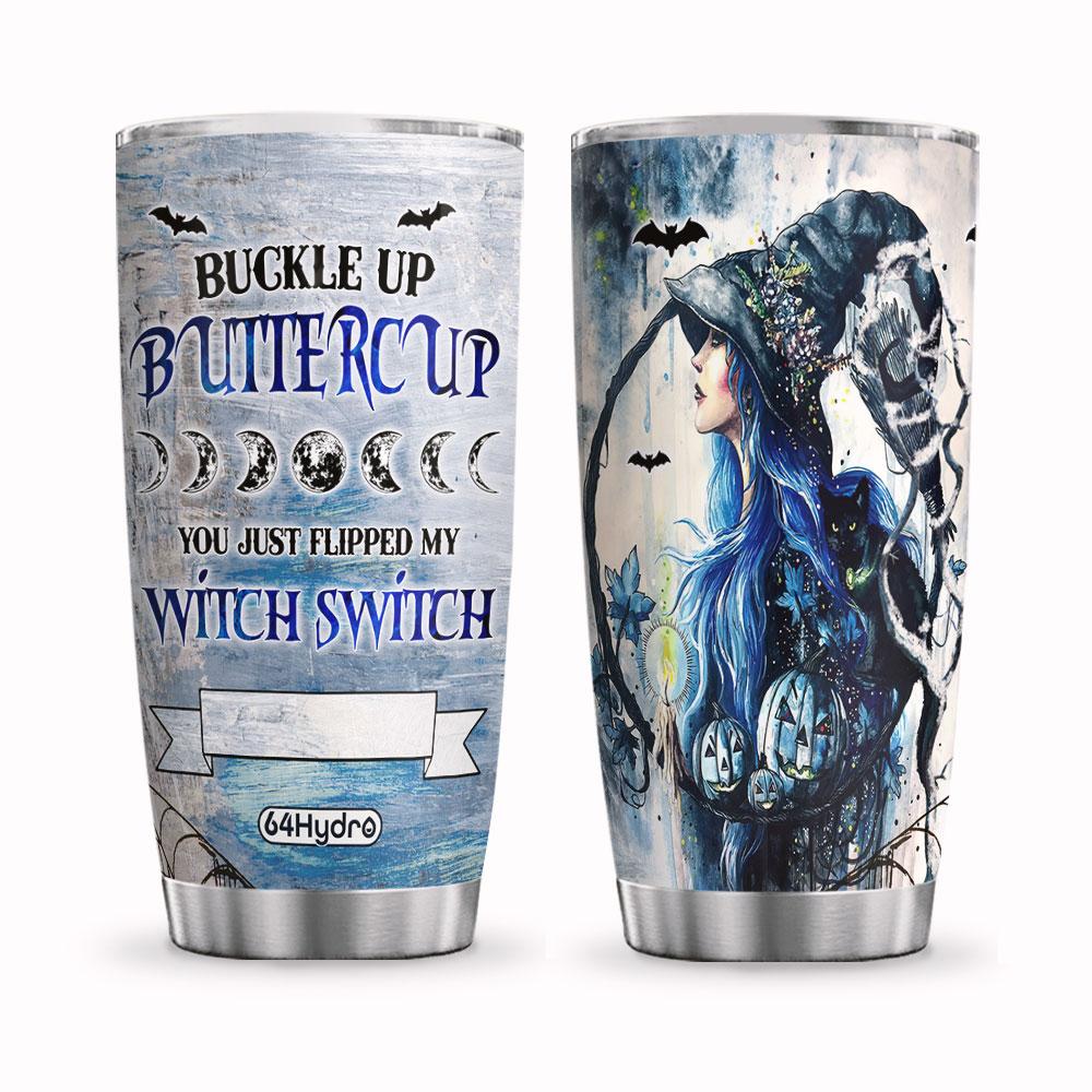 wit buckle up buttercup personalized stainless steel tumbler 6024