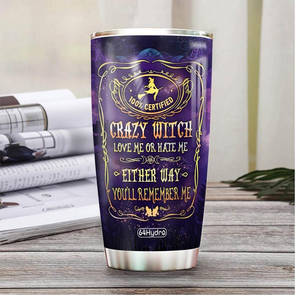 WIT Crazy Witch Personalized Stainless Steel Tumbler wit crazy witch personalized stainless steel tumbler 2489