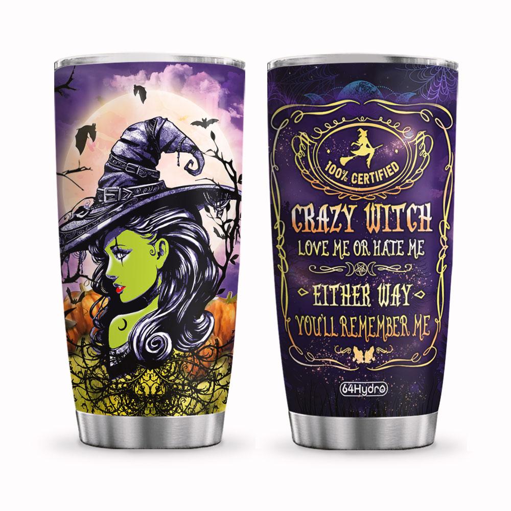 WIT Crazy Witch Personalized Stainless Steel Tumbler wit crazy witch personalized stainless steel tumbler 8670