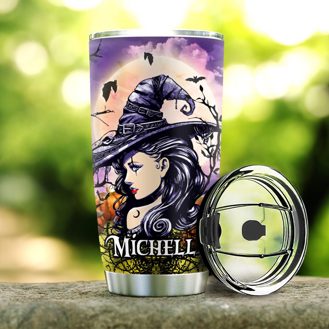 wit dont make me flip my witch switch personalized stainless steel tumbler 5590