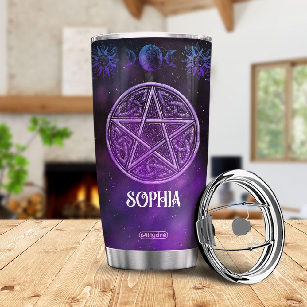 wit my crystal ball says i am personalized stainless steel tumbler 1656