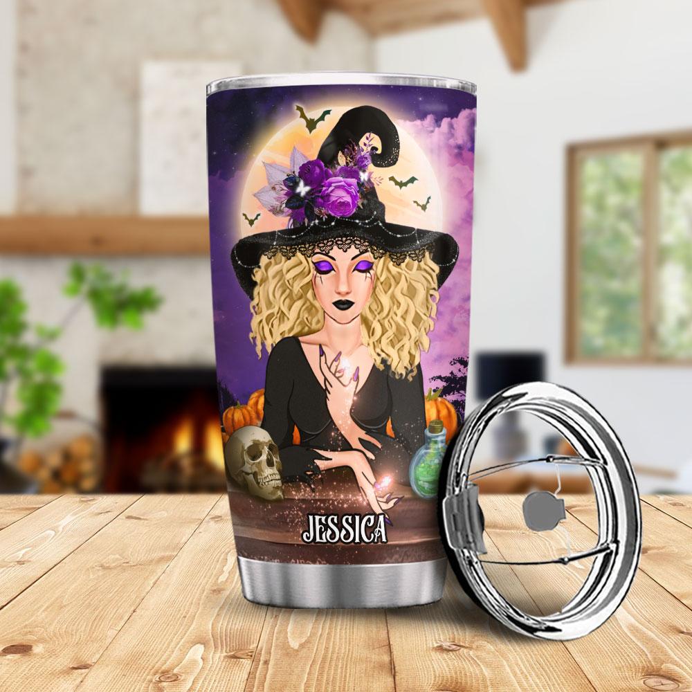 wit my mom trained a witch customized stainless steel tumbler 4461
