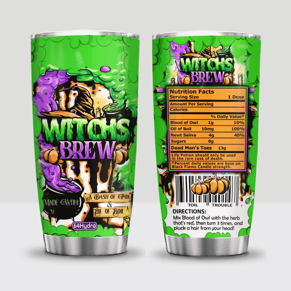 witch brew colorful wit personalized stainless steel tumbler 2452