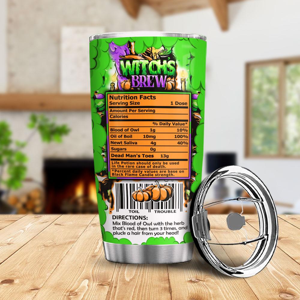 witch brew colorful wit personalized stainless steel tumbler 4072