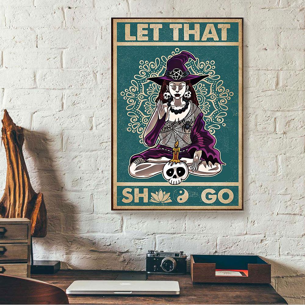 witch yoga canvas prints wall art decor 7731