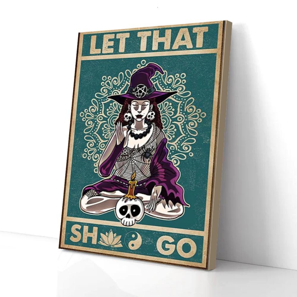 witch yoga canvas prints wall art decor 8213
