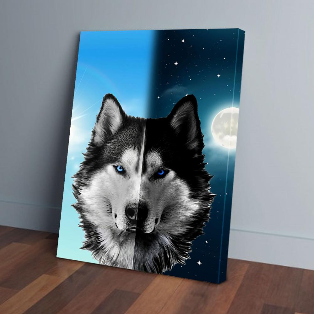 wolf canvas prints wall art decor 7701