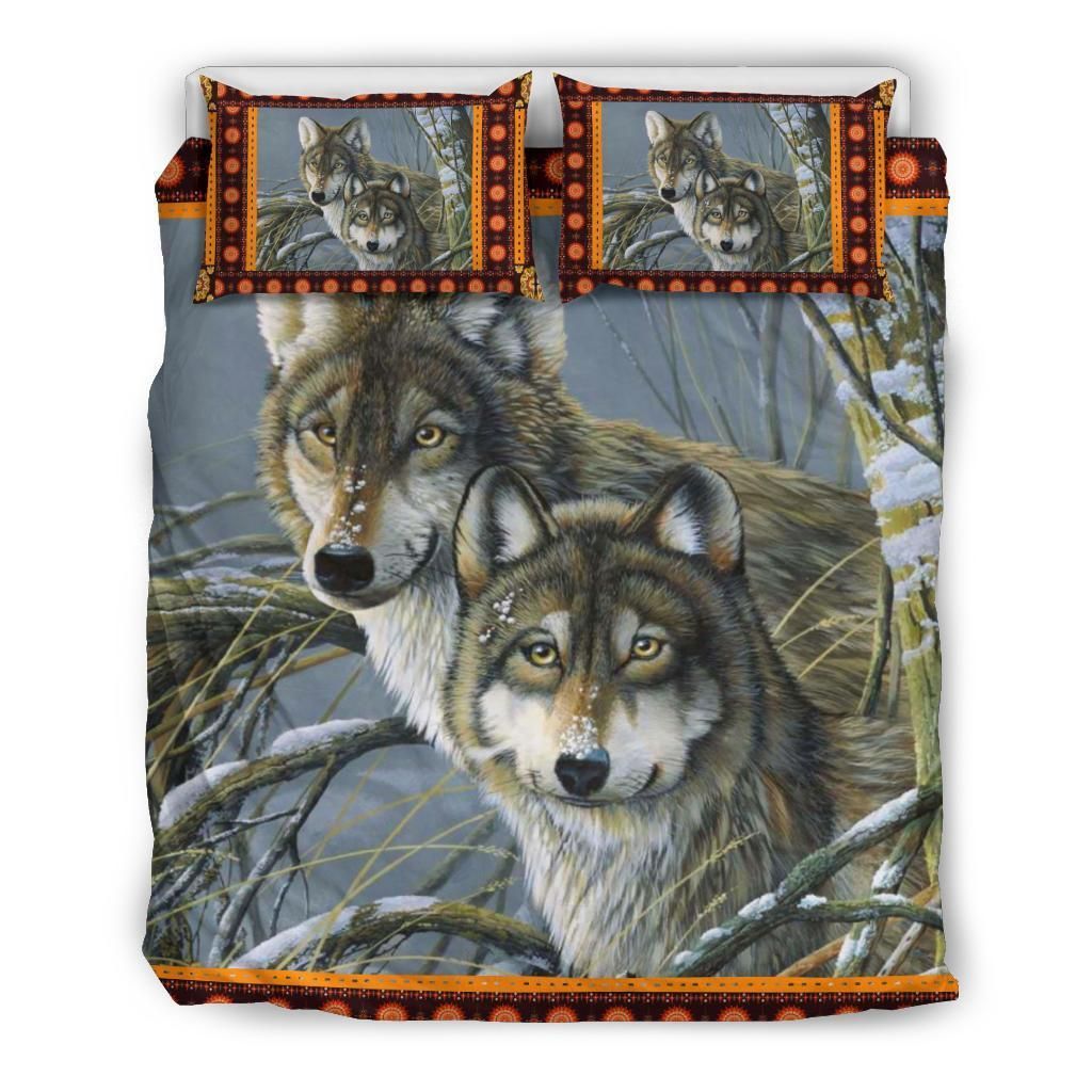 wolf cool design comfortable bedding set bedroom decor 2586