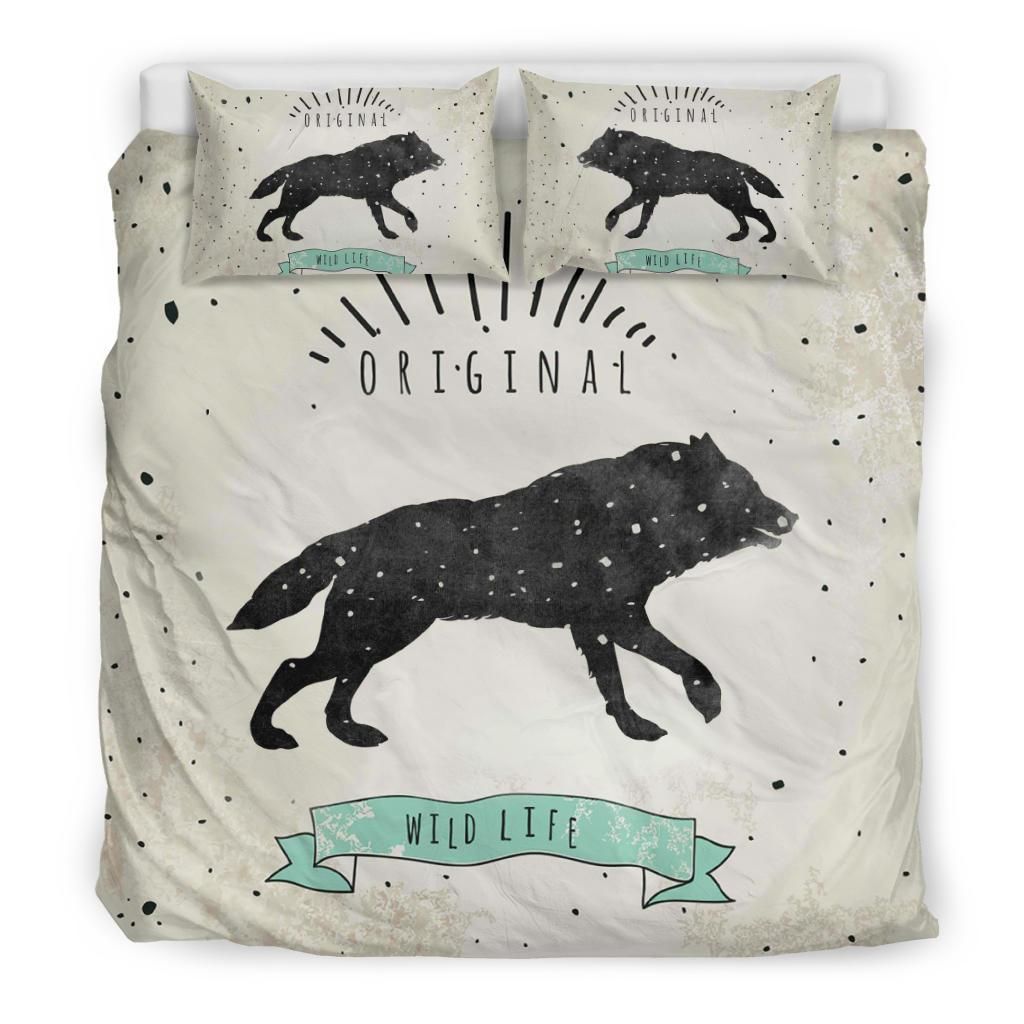 wolf cool design comfortable bedding set bedroom decor 3100