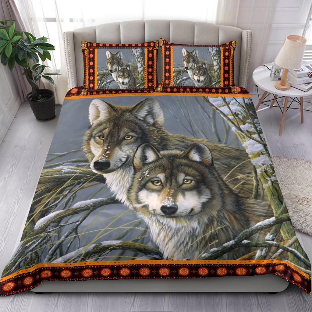 wolf cool design comfortable bedding set bedroom decor 3918