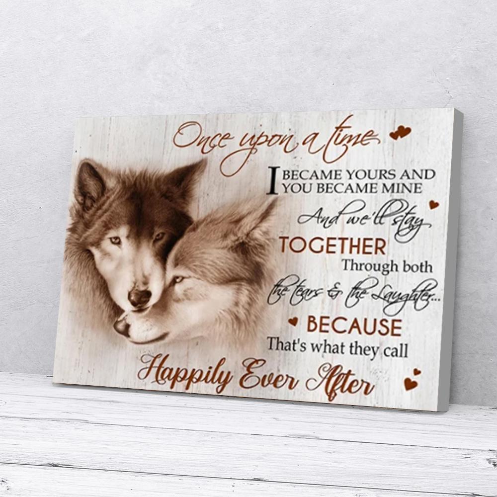 wolf love canvas prints wall art decor 6682