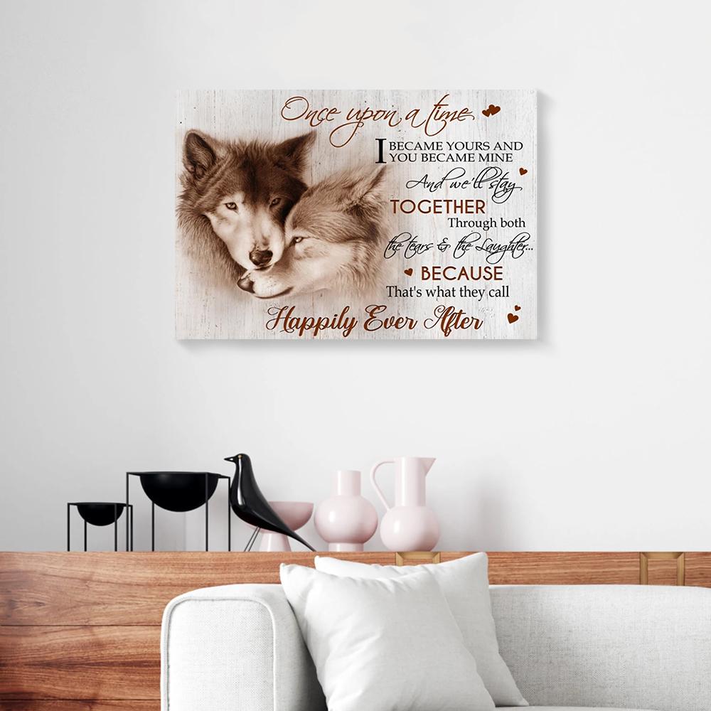 wolf love canvas prints wall art decor 7719