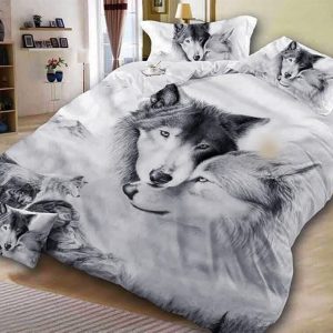 wolf series comfortable over printed bedding set bedroom decor 5737