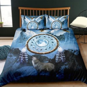 wolf tribal style printed bedding set bedroom decor 1530