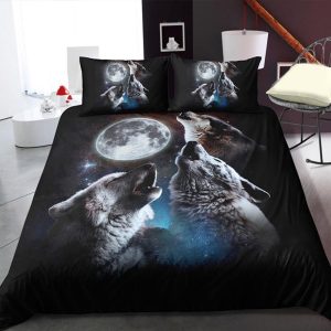 wolf tribal style printed bedding set bedroom decor 2203