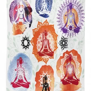 women meditating lotus 3d printed tablecloth table decor 5564