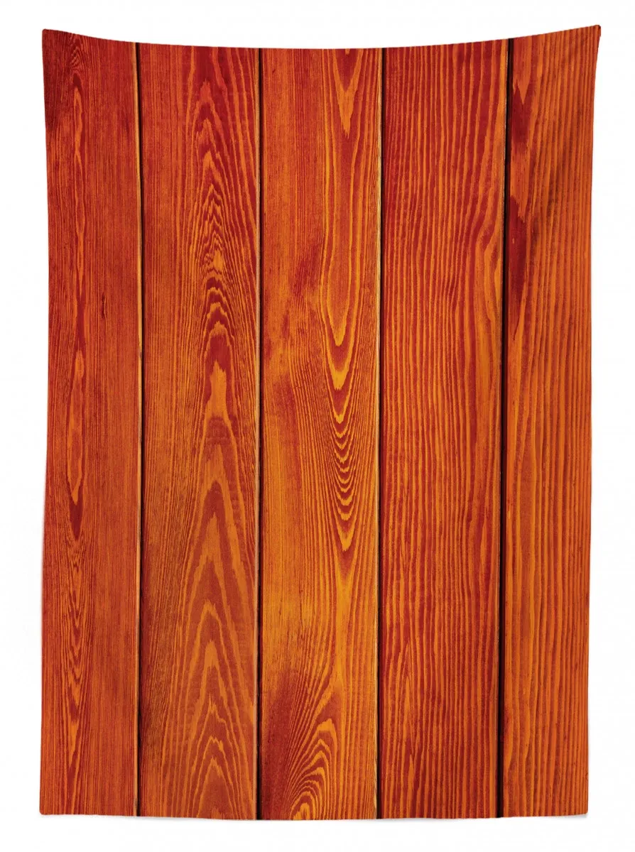 Wood Timber Floor Orange 3D Printed Tablecloth Table Decor wood timber floor orange 3d printed tablecloth table decor 2162