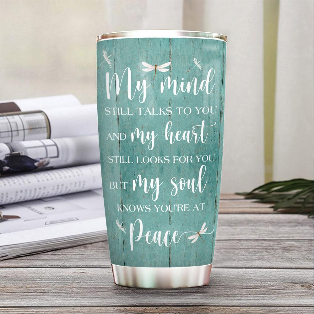 wooden style dandelion faith my soul knows personalized stainless steel tumbler 1876