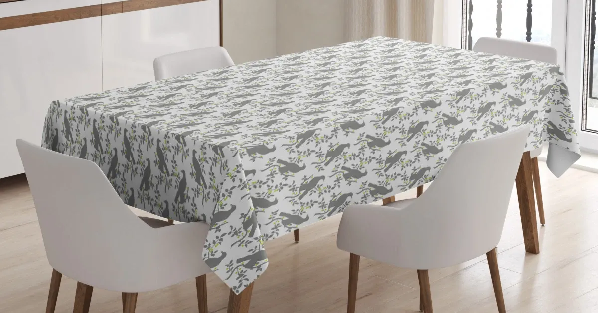 woodland animals on branches 3d printed tablecloth table decor 1789