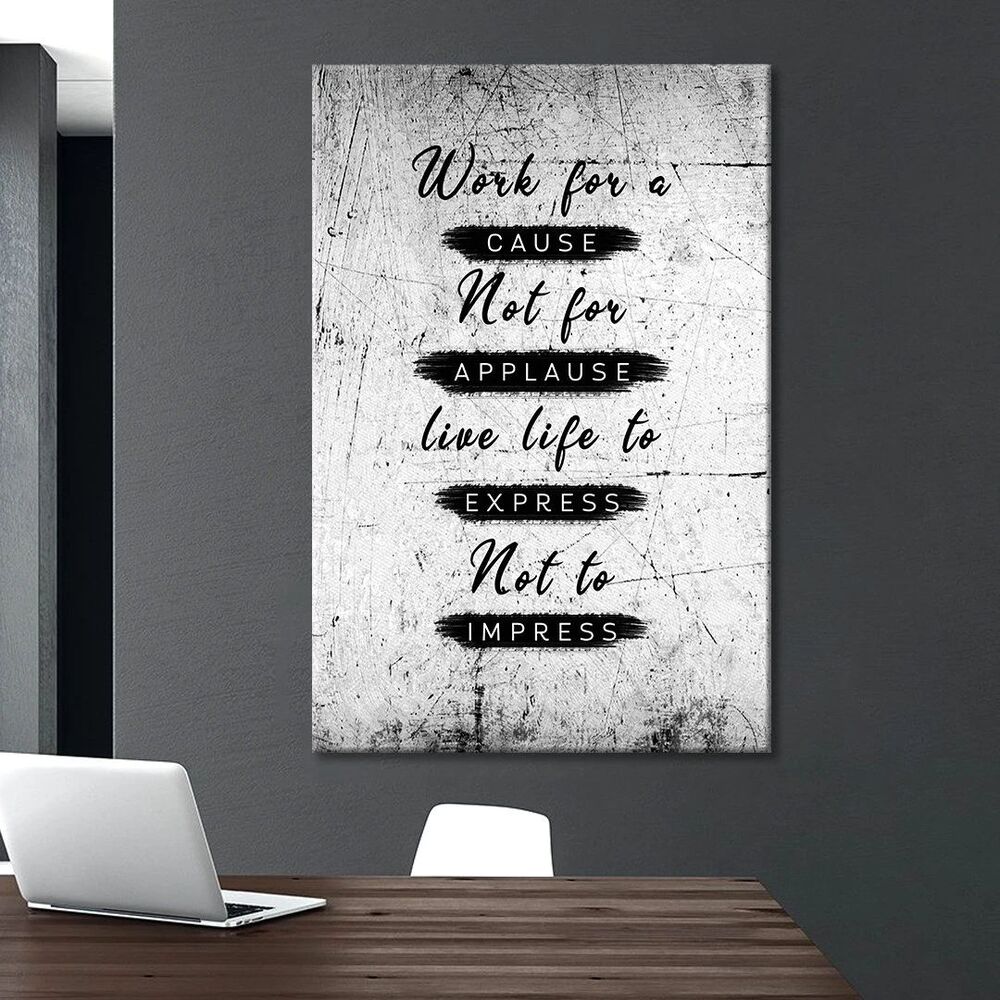 Work For A Cause Motivational Positive Canvas Print - Wall Art Decor work for a cause motivational positive canvas print wall art decor 4950