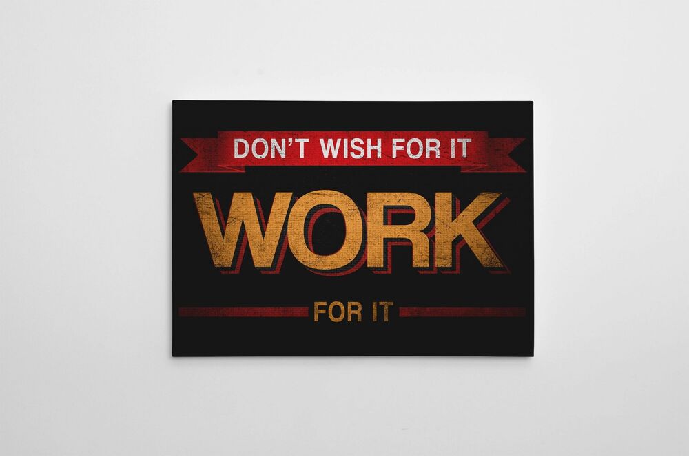 Work For It Motivational Positive Canvas Print - Wall Art Decor work for it motivational positive canvas print wall art decor 8519 scaled