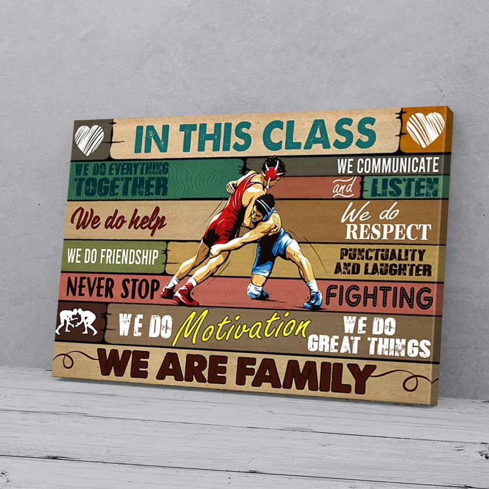 wrestling class together canvas prints wall art decor 7886