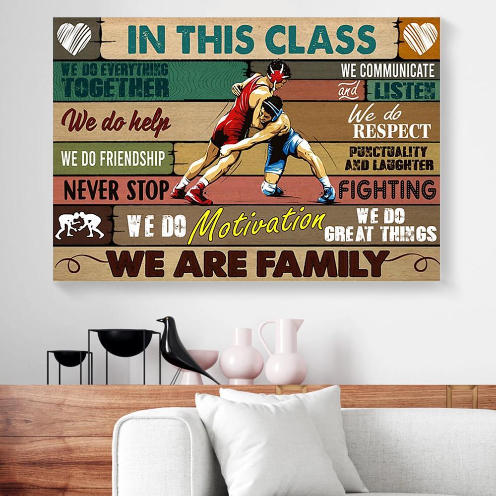 wrestling class together canvas prints wall art decor 8766