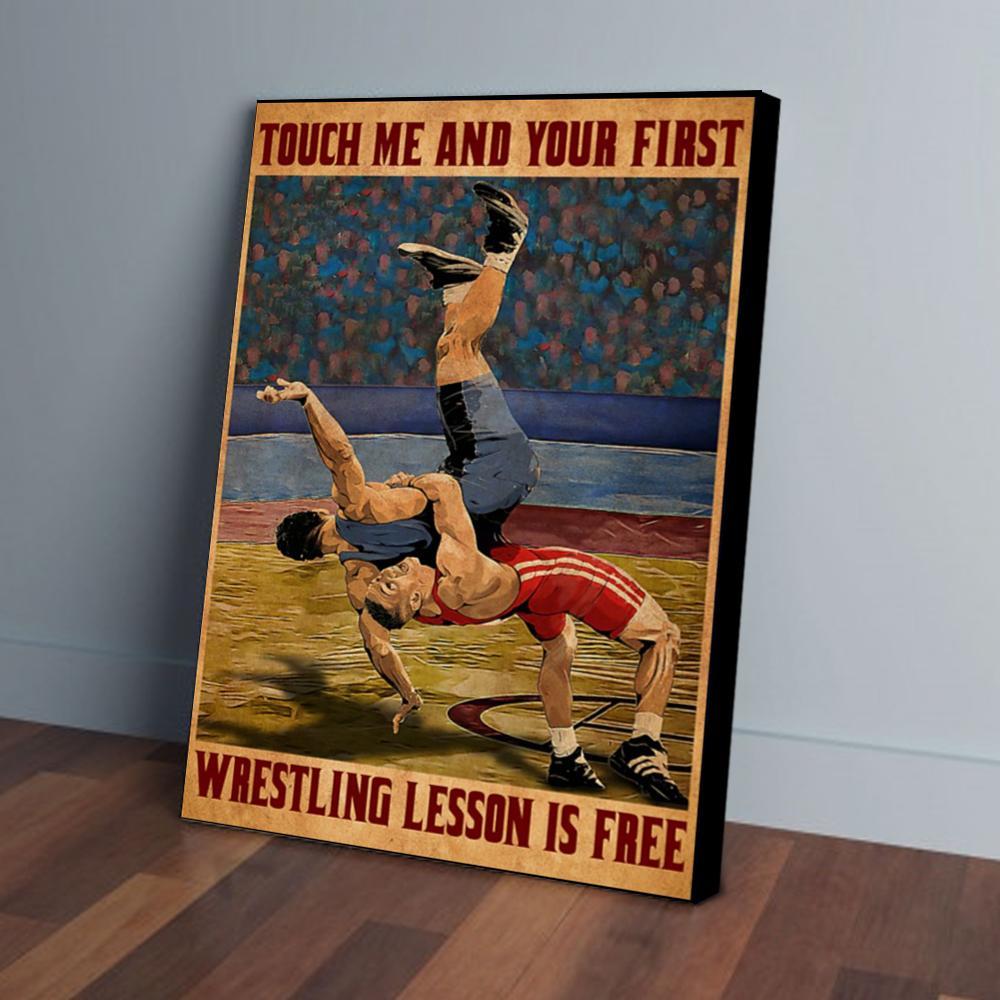 wrestling lesson canvas prints wall art decor 4520