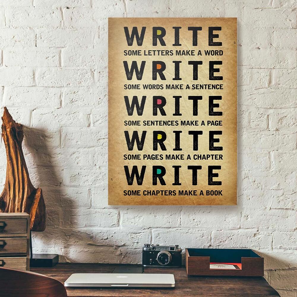 Write Studying Canvas Prints - Wall Art Decor write studying canvas prints wall art decor 1315
