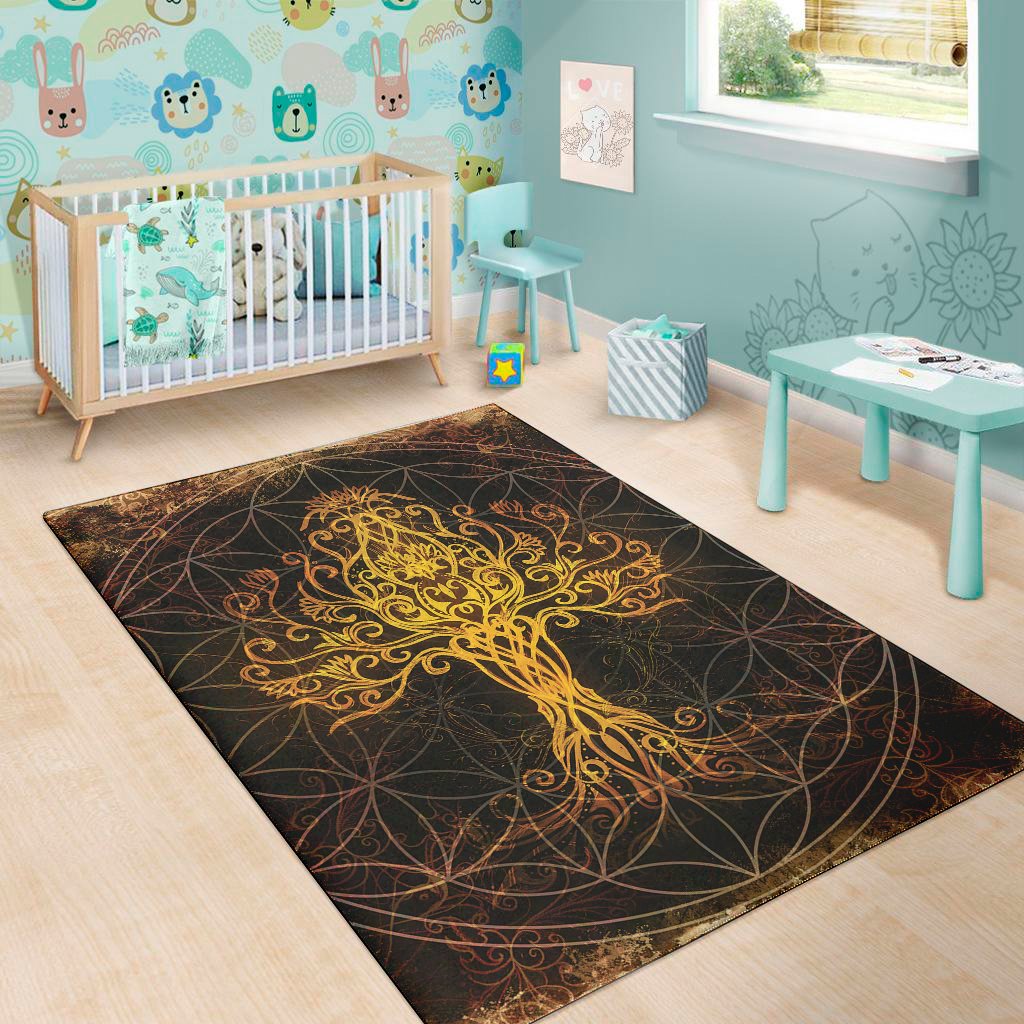 yggdrasil tree of life print area rug floor decor 1880