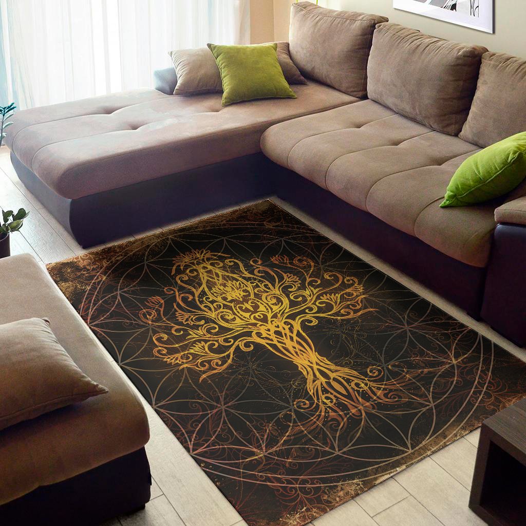 yggdrasil tree of life print area rug floor decor 2019