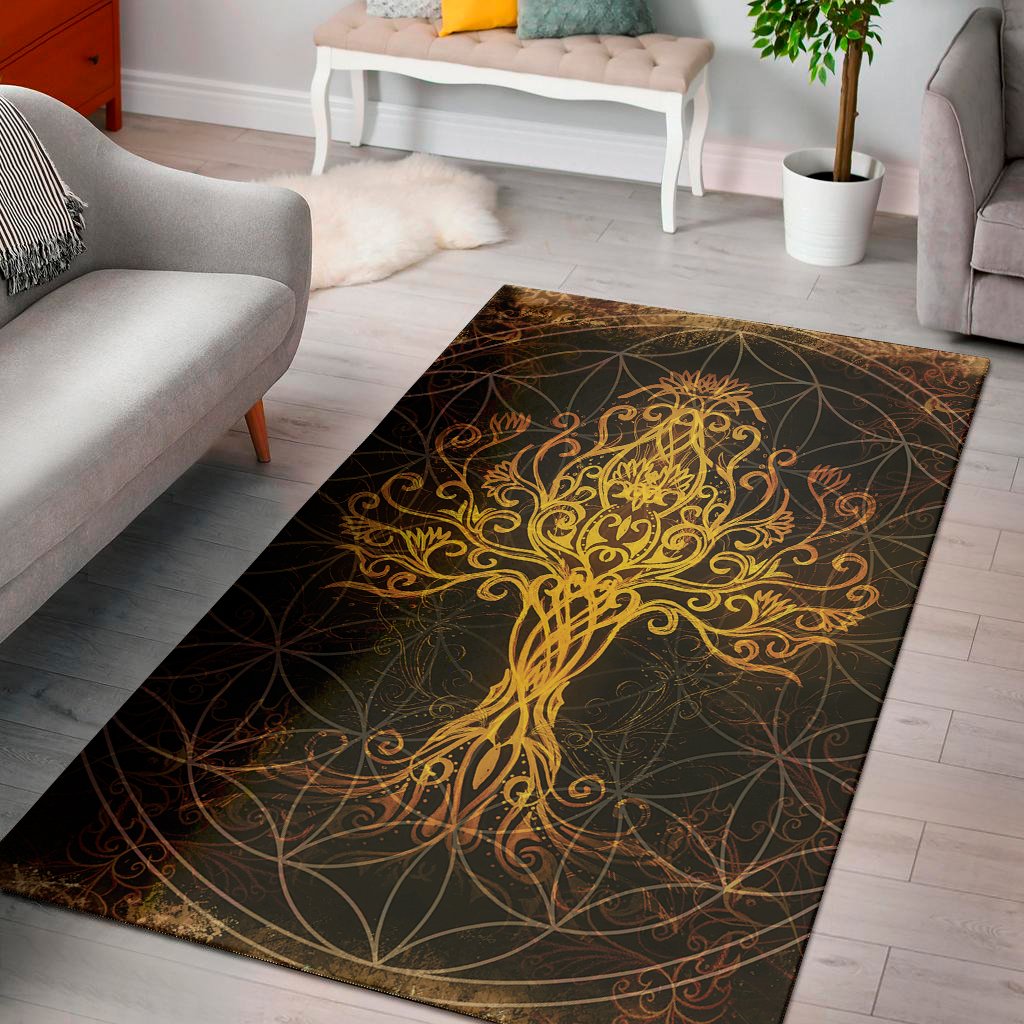 yggdrasil tree of life print area rug floor decor 2737