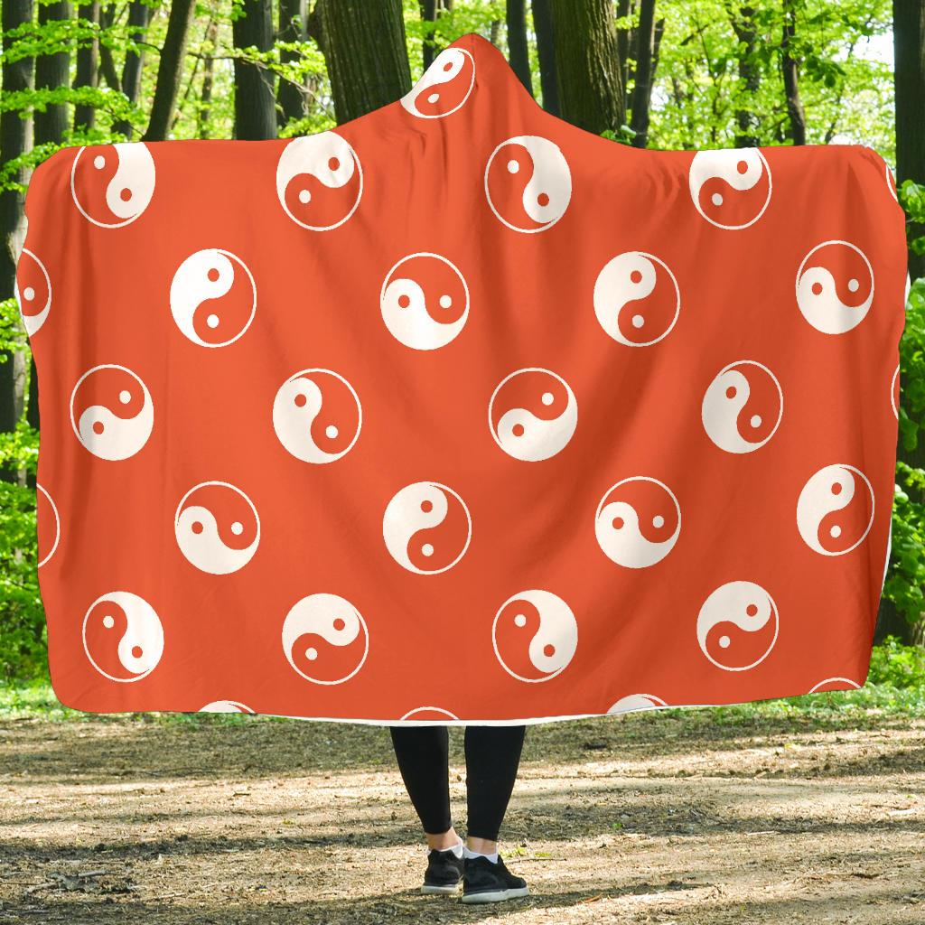 Yin Yang Print Pattern Hooded Blanket Cloak Blanket yin yang print pattern hooded blanket cloak blanket 2949