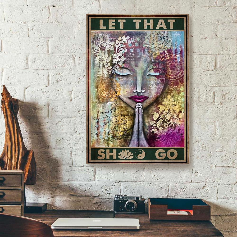 yoga girl canvas prints wall art decor 1892