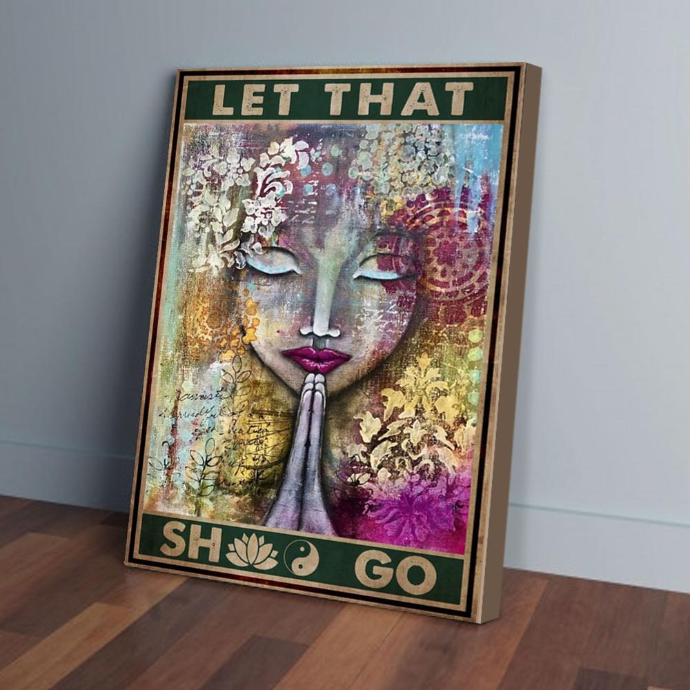 yoga girl canvas prints wall art decor 8735