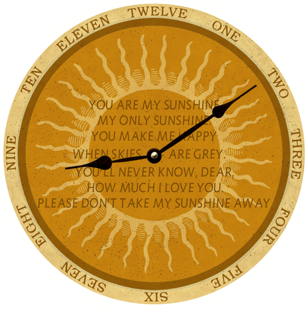 You Are My Sunshine Decoration Gift Wall Clock you are my sunshine decoration gift wall clock 5532
