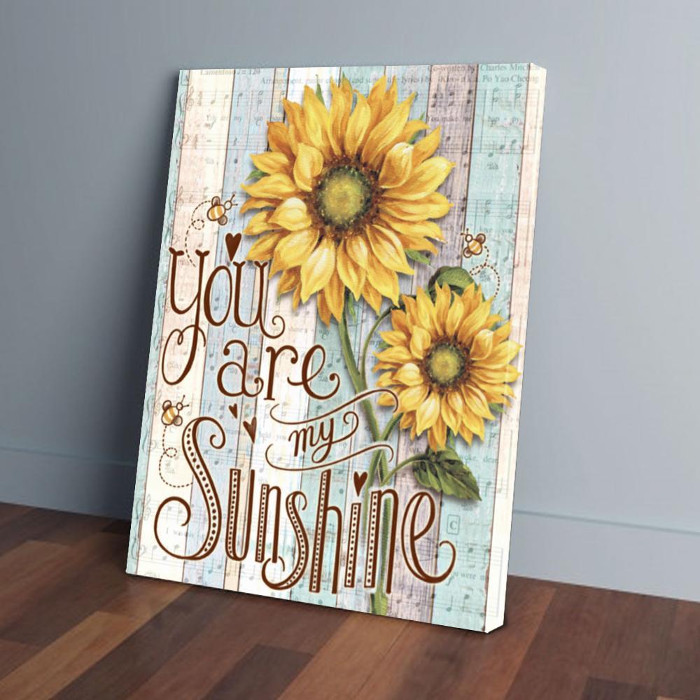 you are my sunshine sunflower canvas prints wall art decor 6839
