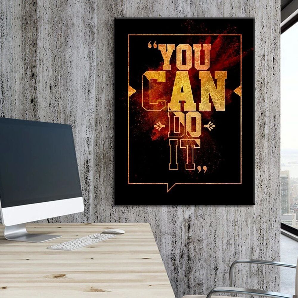 You Can Do It Motivational Positive Canvas Print - Wall Art Decor you can do it motivational positive canvas print wall art decor 5387