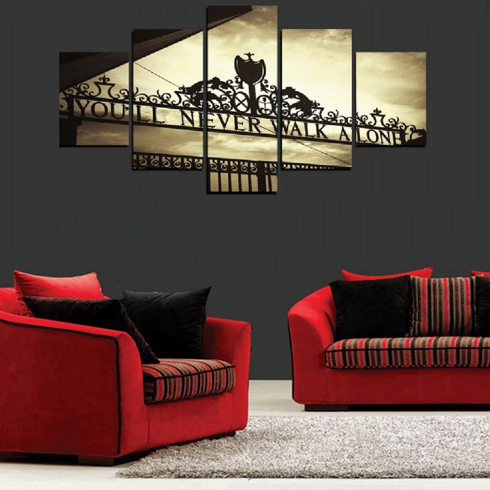 You Will Never Walk Alone - Abstract 5 Panel Canvas Art Wall Decor you will never walk alone abstract 5 panel canvas art wall decor 2016