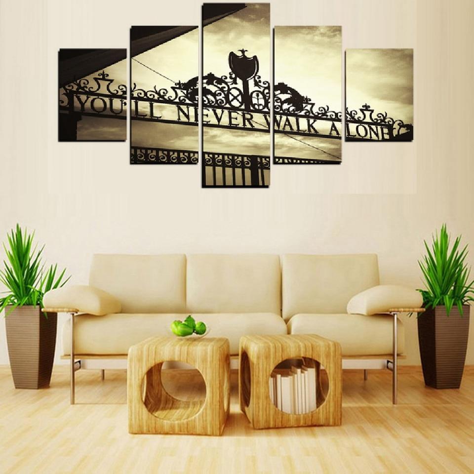 You Will Never Walk Alone - Abstract 5 Panel Canvas Art Wall Decor you will never walk alone abstract 5 panel canvas art wall decor 2856