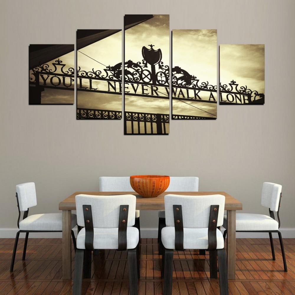 You Will Never Walk Alone - Abstract 5 Panel Canvas Art Wall Decor you will never walk alone abstract 5 panel canvas art wall decor 3440